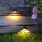 Outdoor Step & Deck Light | Metal Body & Glass Cap Shade | Weatherproof