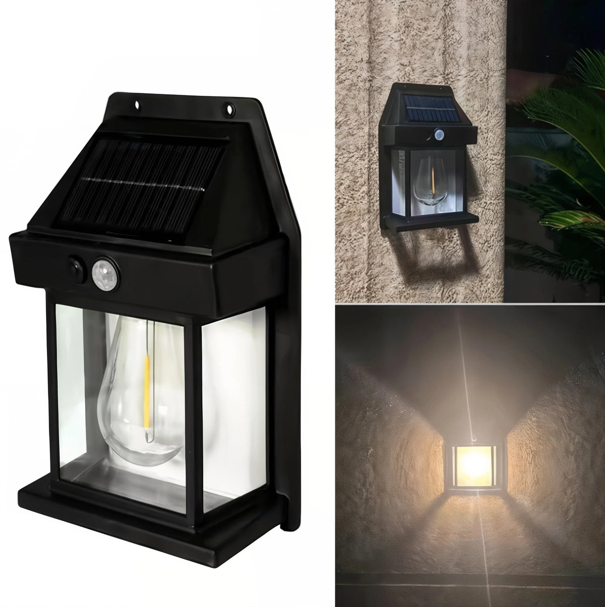 Outdoor Wall Light | Solar-Powered LED & Weather-Resistant | Black Or White