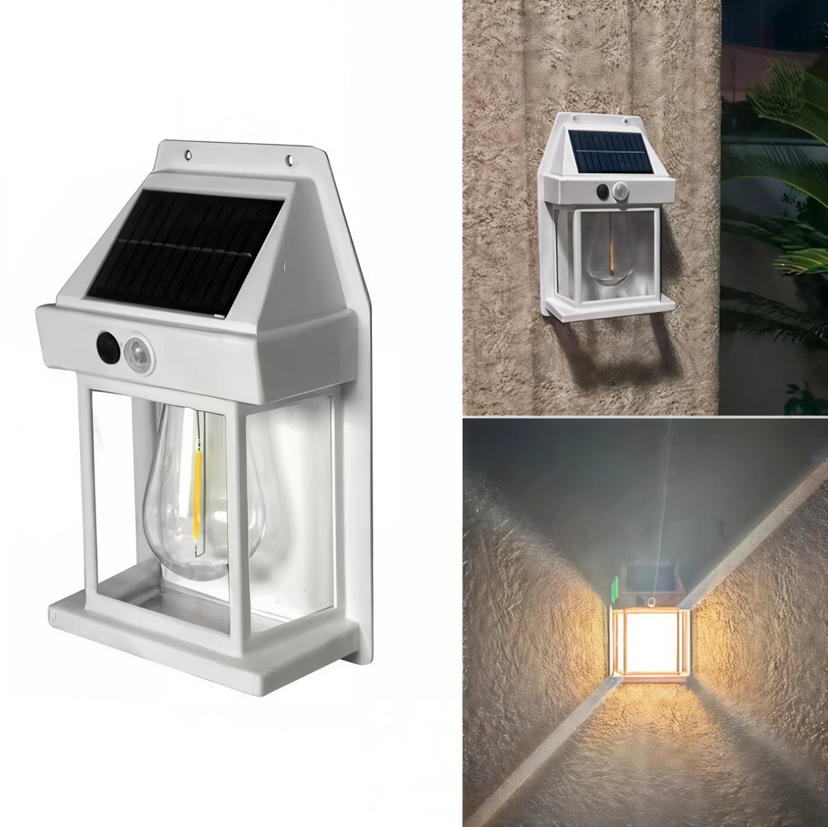 Outdoor Wall Light | Solar-Powered LED & Weather-Resistant | Black Or White