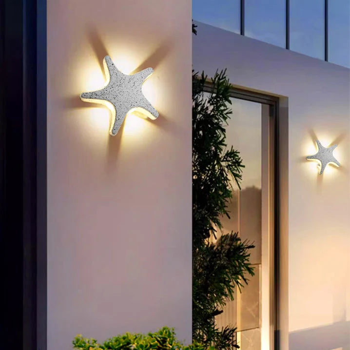 Outdoor Wall Light | Starfish Design & Built-In LED | 20 cm