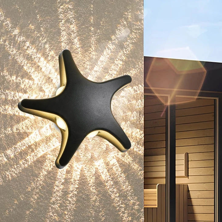 Outdoor Wall Light | Starfish Design & Built-In LED | 20 cm