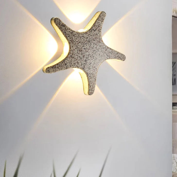 Outdoor Wall Light | Starfish Design & Built-In LED | 20 cm
