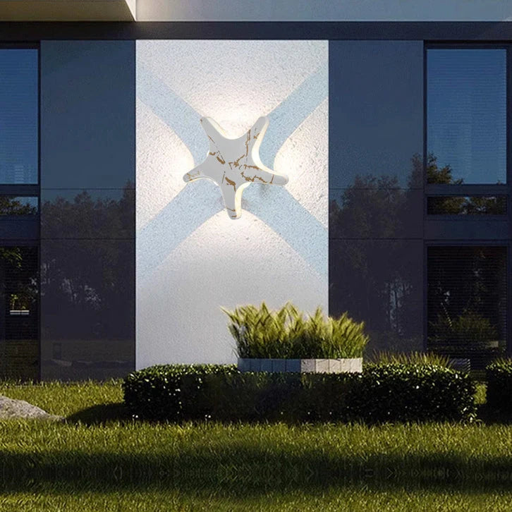 Outdoor Wall Light | Starfish Design & Built-In LED | 20 cm
