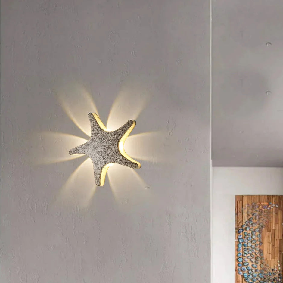 Outdoor Wall Light | Starfish Design & Built-In LED | 20 cm