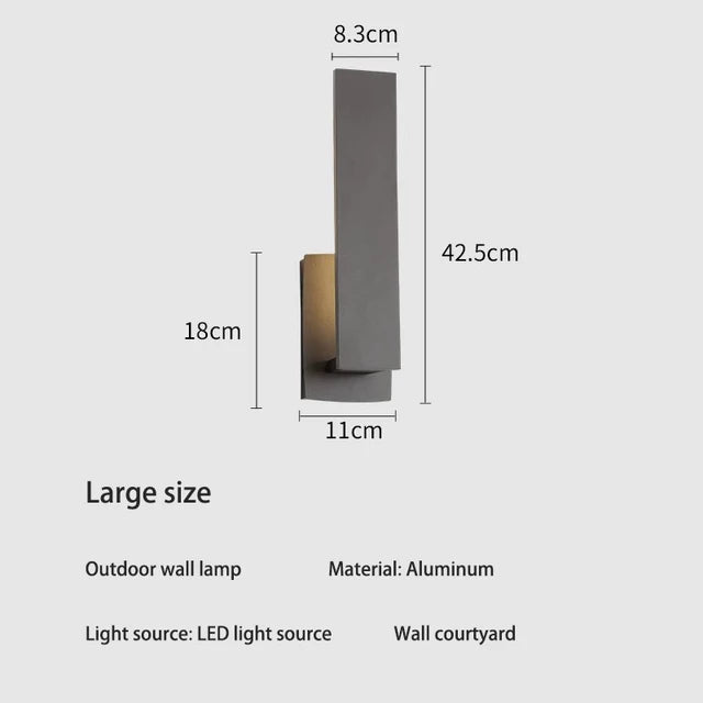 Outdoor Wall Light | Weatherproof Aluminum & Energy-Efficient LED | Small & Large