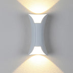 Outdoor LED Wall Light | Slim Black & Gold Metal | Weather-Resistant