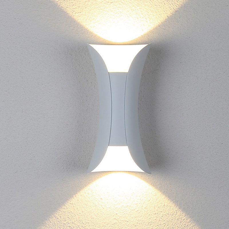 Outdoor LED Wall Light | Slim Black & Gold Metal | Weather-Resistant