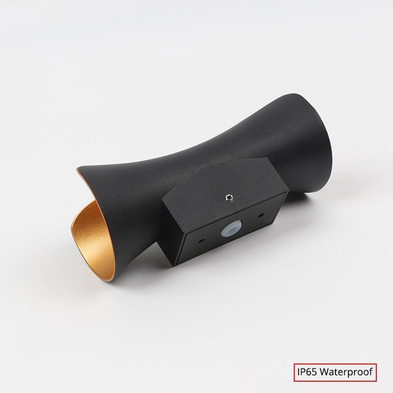Outdoor LED Wall Light | Slim Black & Gold Metal | Weather-Resistant