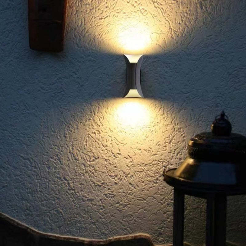 Outdoor LED Wall Light | Slim Black & Gold Metal | Weather-Resistant
