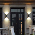 Outdoor LED Wall Light | Slim Black & Gold Metal | Weather-Resistant
