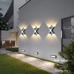 Outdoor Wall Light | X-Shaped LED Waterproof | 20 x 20 cm