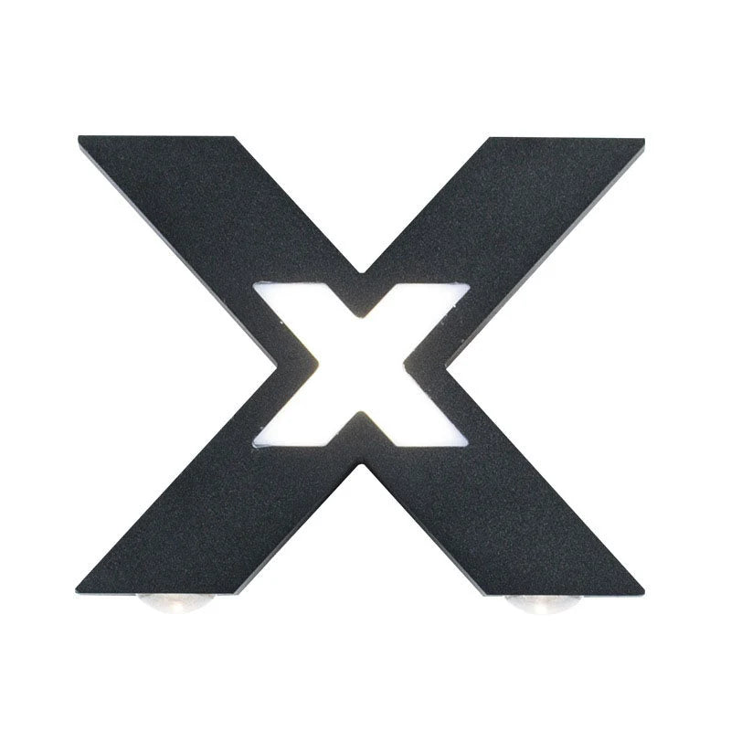 Outdoor Wall Light | X-Shaped LED Waterproof | 20 x 20 cm