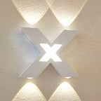 Outdoor Wall Light | X-Shaped LED Waterproof | 20 x 20 cm