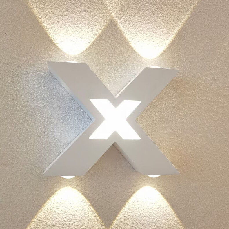 Outdoor Wall Light | X-Shaped LED Waterproof | 20 x 20 cm