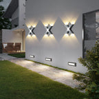 Outdoor Wall Light | X-Shaped LED Waterproof | 20 x 20 cm
