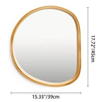 Oval Wall Mirror | Nordic Multi-Layer Wood Frame & Tempered Glass