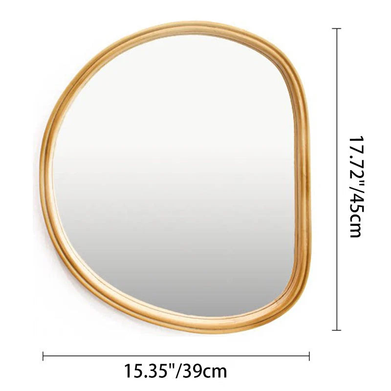 Oval Wall Mirror | Nordic Multi-Layer Wood Frame & Tempered Glass