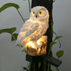 Solar Garden Light | Owl-Shaped Resin Design & Ground Spike | 45 cm