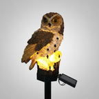 Solar Garden Light | Owl-Shaped Resin Design & Ground Spike | 45 cm