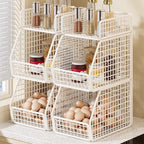 Pantry Organizer | Stackable Wire & Two Open-Front Baskets