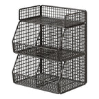 Pantry Organizer | Stackable Wire & Two Open-Front Baskets