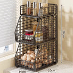 Pantry Organizer | Stackable Wire & Two Open-Front Baskets