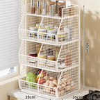 Pantry Organizer | Stackable Wire & Two Open-Front Baskets