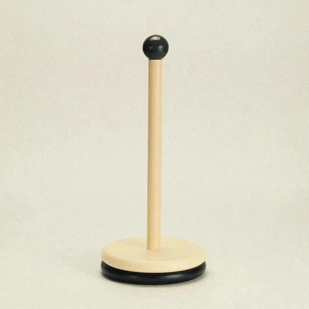 Paper Towel Holder | Solid Wood & Wide Base | Height 32 cm