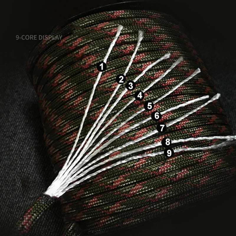 Paracord Rope | Military-Standard 550Lb 9-Strand | 100 m