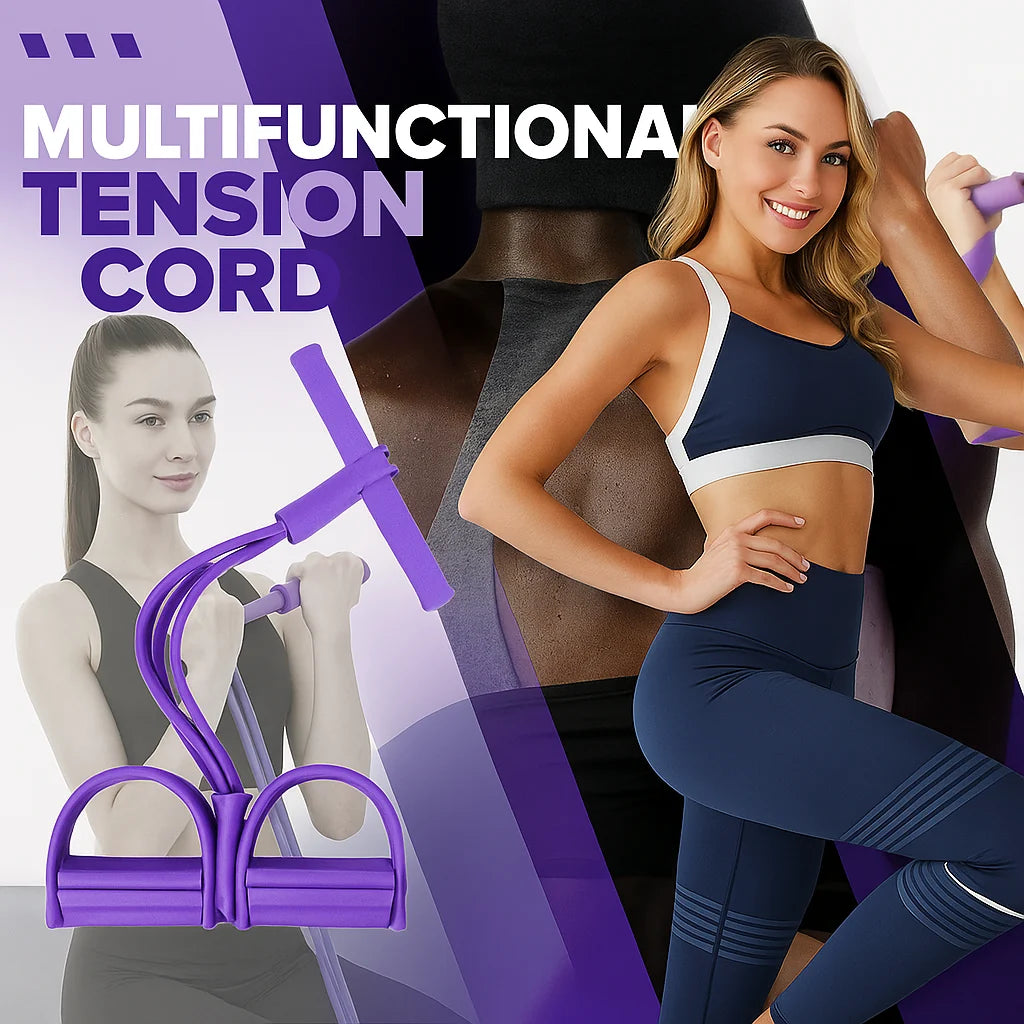 Pedal Resistance Band | 6-Tube NBR & Padded Foam Handles