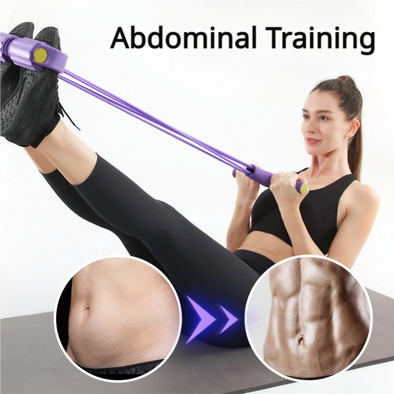 Pedal Resistance Band | 6-Tube NBR & Padded Foam Handles