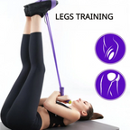 Pedal Resistance Band | 6-Tube NBR & Padded Foam Handles