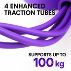 Pedal Resistance Band | 6-Tube NBR & Padded Foam Handles
