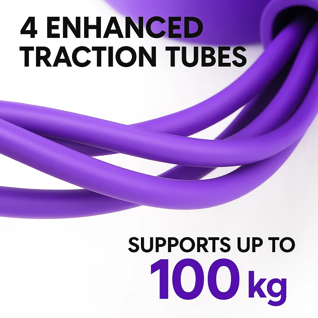 Pedal Resistance Band | 6-Tube NBR & Padded Foam Handles