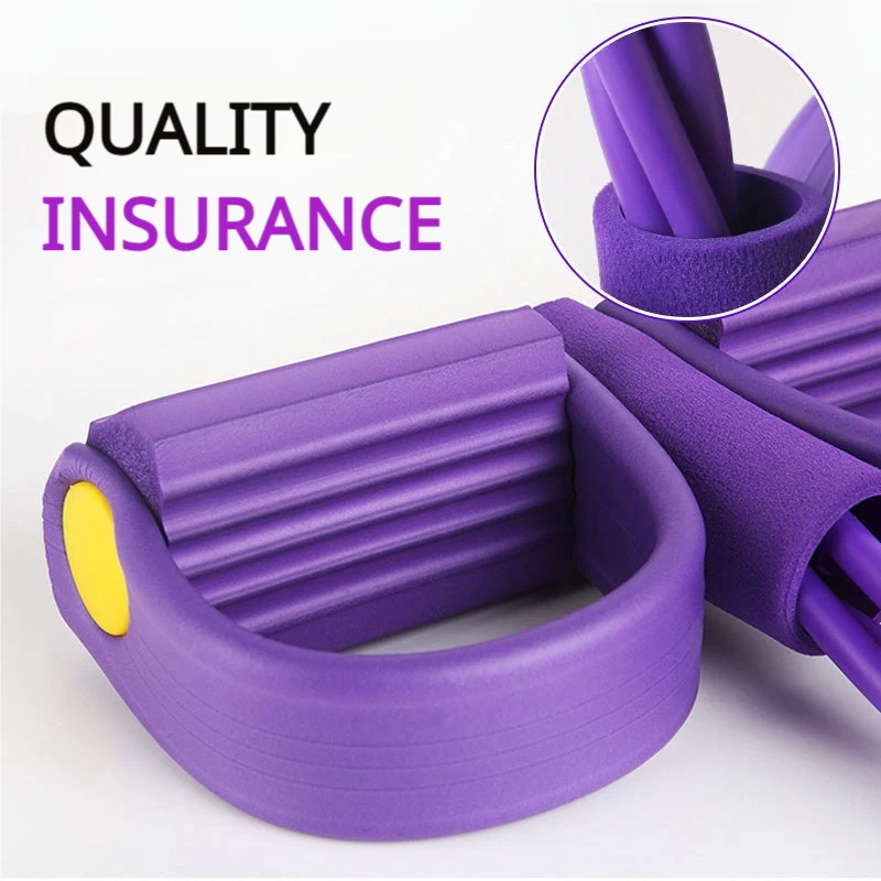 Pedal Resistance Band | 6-Tube NBR & Padded Foam Handles