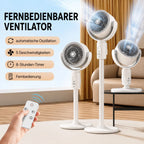 Pedestal Fan | Height-Adjustable & Whisper-Quiet | 5-Speed Auto Oscillation