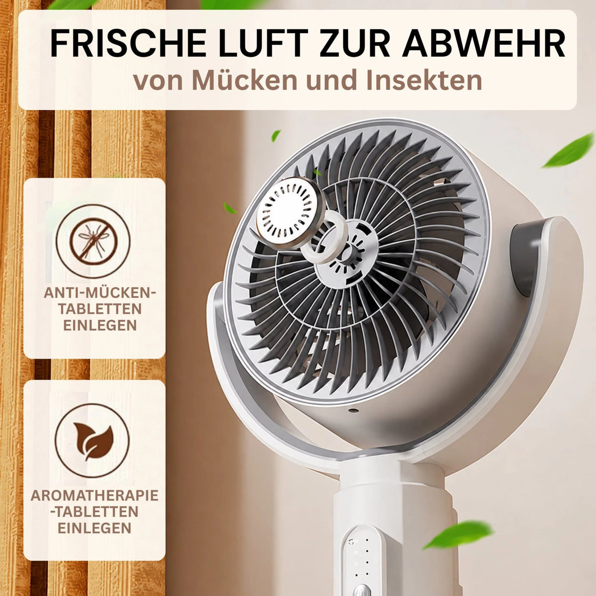 Pedestal Fan | Height-Adjustable & Whisper-Quiet | 5-Speed Auto Oscillation