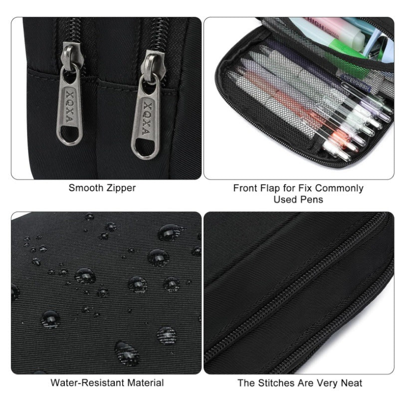 Pencil Case | Multi-Compartment & Water-Resistant | Compact Travel Size