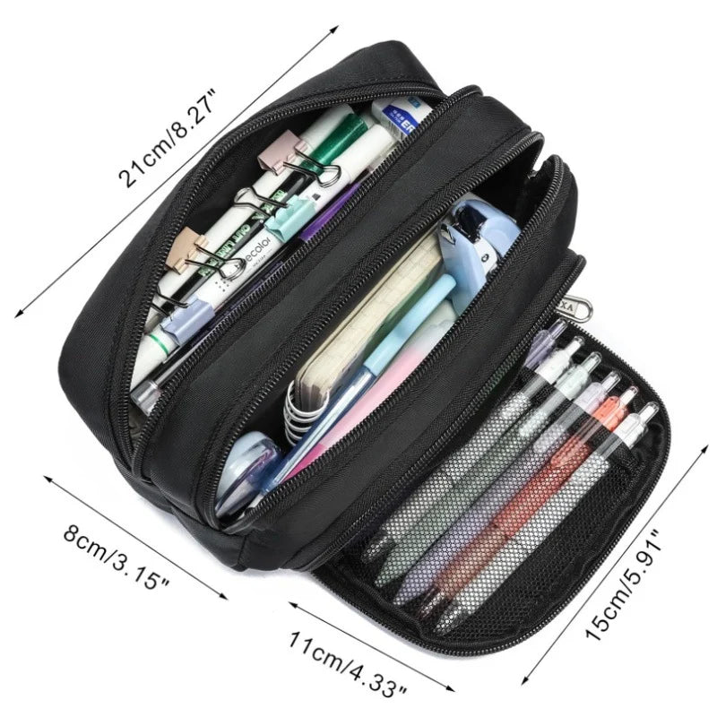 Pencil Case | Multi-Compartment & Water-Resistant | Compact Travel Size