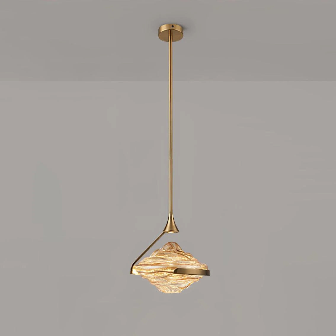 Pendant ceiling light | Diamond crystal glass & integrated LED | Ø25 cm adjustable height