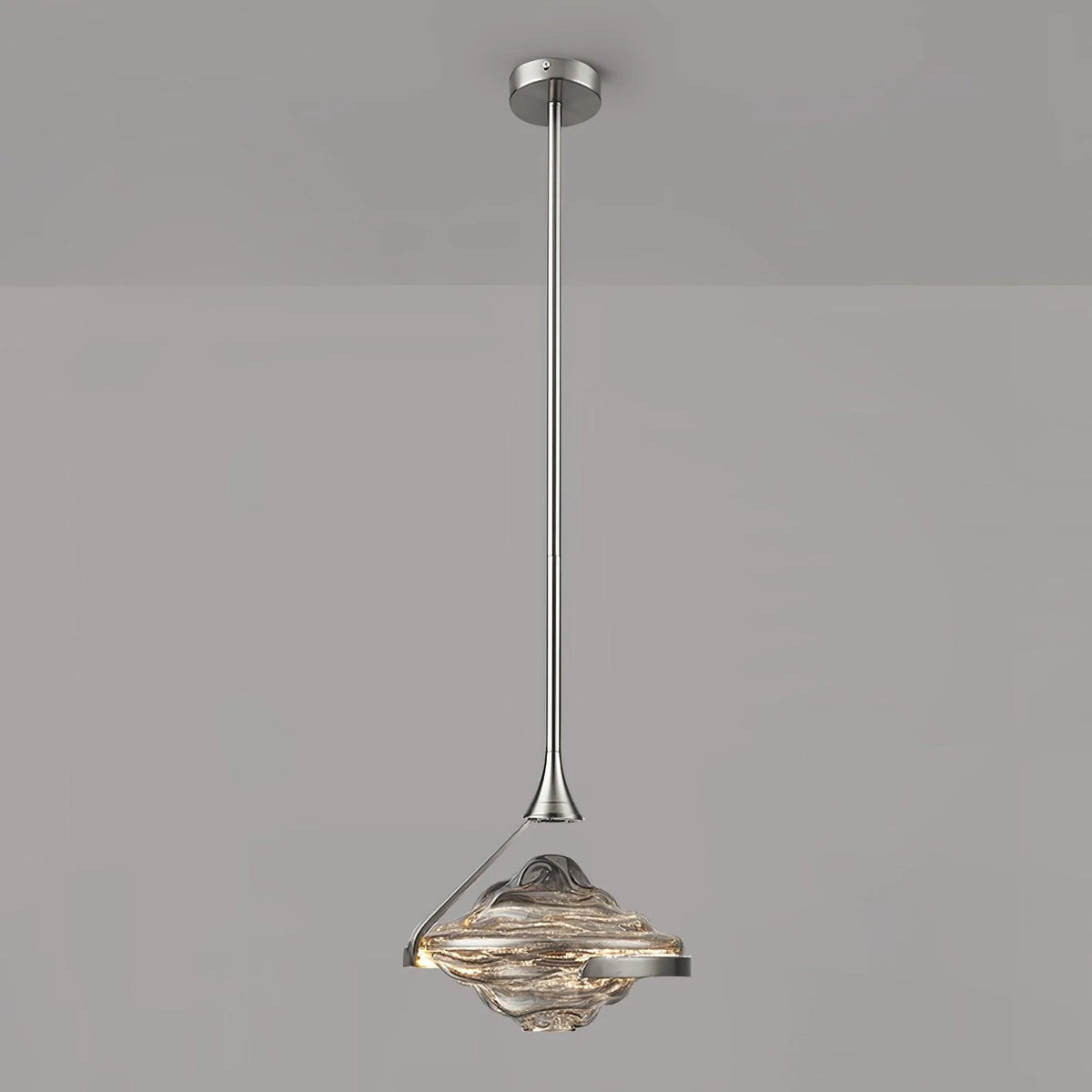 Pendant ceiling light | Diamond crystal glass & integrated LED | Ø25 cm adjustable height