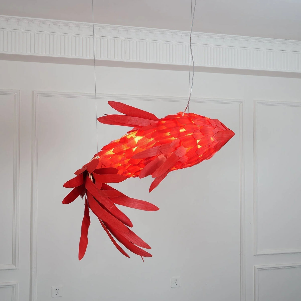 Pendant Chandelier | Wooden Shade & Integrated LED | Multiple Lengths