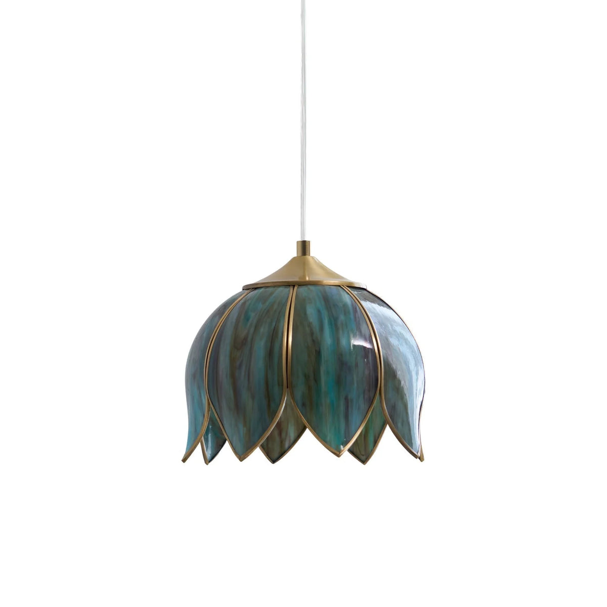 Pendant Lamp | Brass Body & Glass Shade | E26/E27 Socket