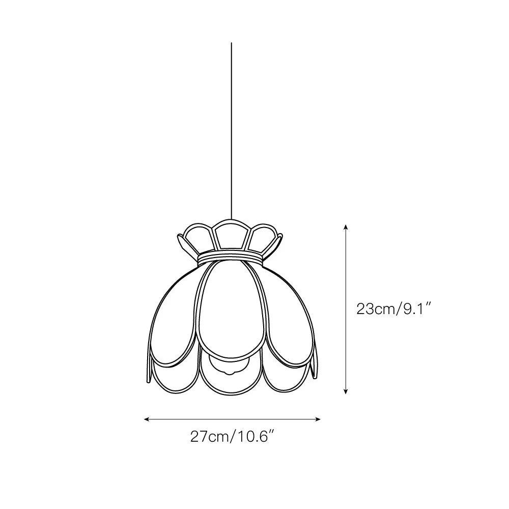 Pendant Lamp | Brass Body & Glass Shade | E26/E27 Socket