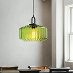 Pendant Lamp | Colored Glass Shade & Adjustable Height