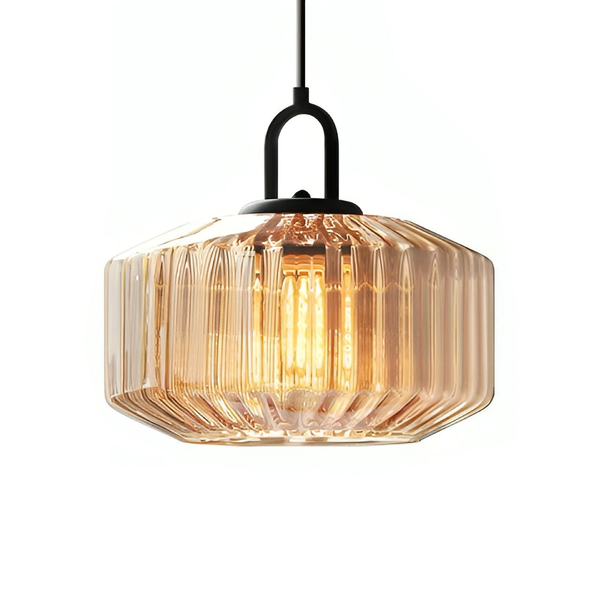 Pendant Lamp | Colored Glass Shade & Adjustable Height
