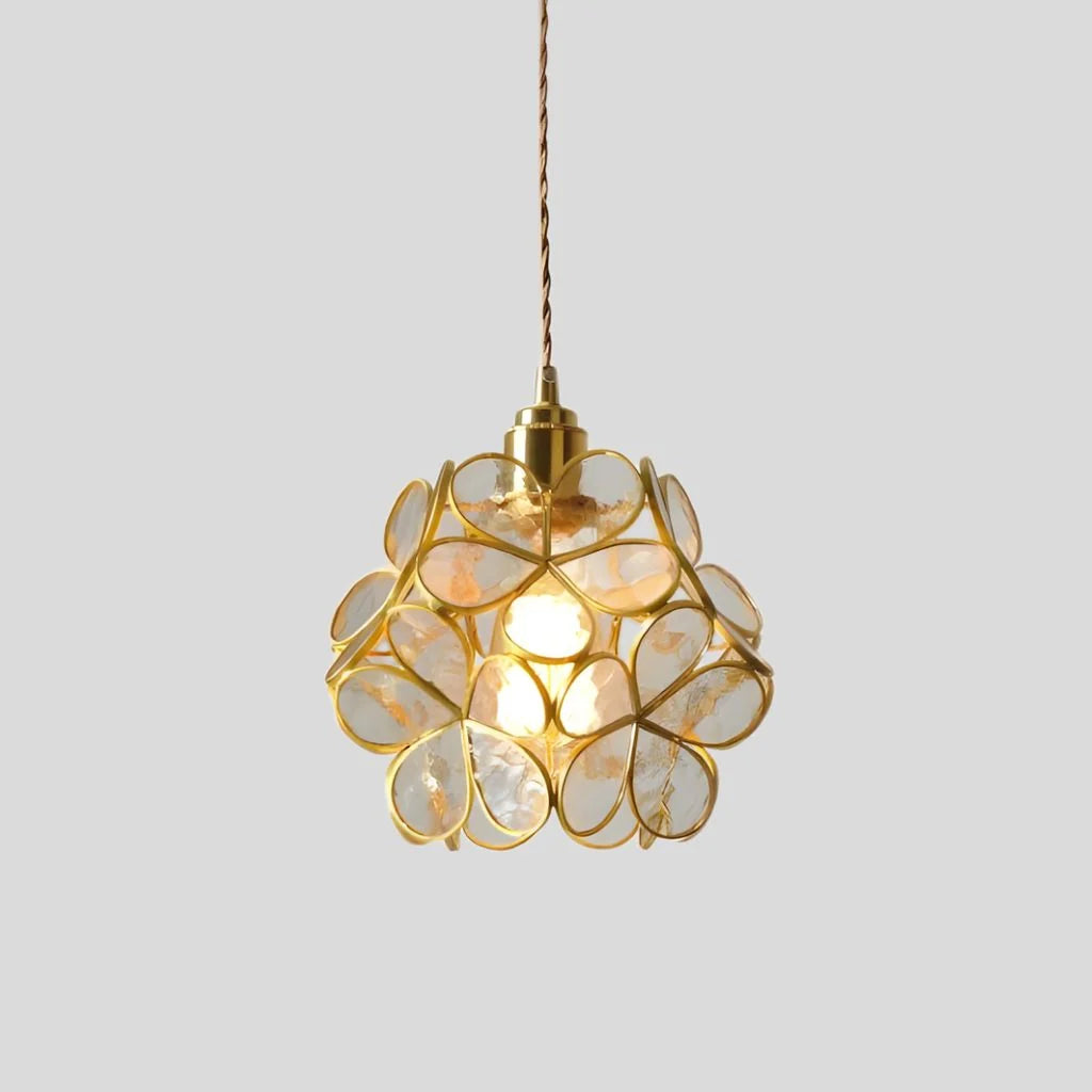 Pendant Lamp | Colorful Handmade Tiffany Glass & Metal Fixture | Adjustable 100 cm Chain