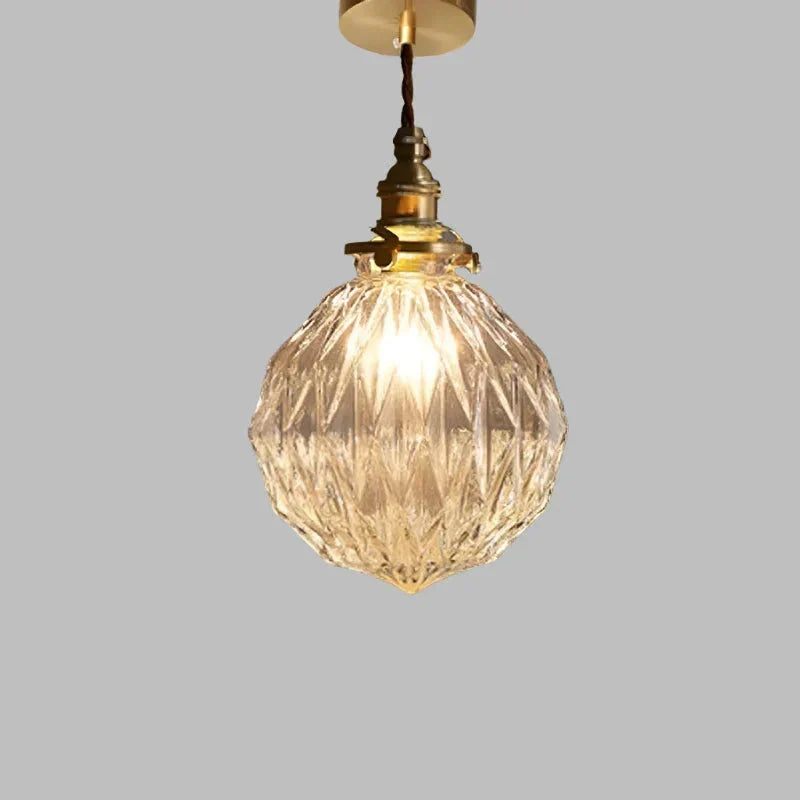 Pendant Lamp | Crystal Glass & Minimalist Design | E27 Socket