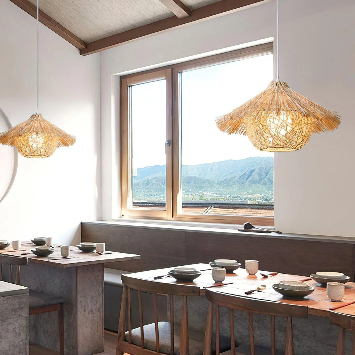 Pendant Lamp | Handwoven Rattan & Iron Frame | Ø40/50/60 cm