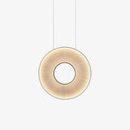 Pendant Lamp | Integrated LED, Metal Body & Fabric Shade | Damp-Rated IP20, 59 In Adjustable Cable